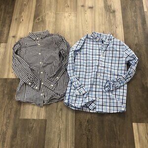 Vineyard Vines Boys Plaid Button-Down Shirts - Navy & Light Blue